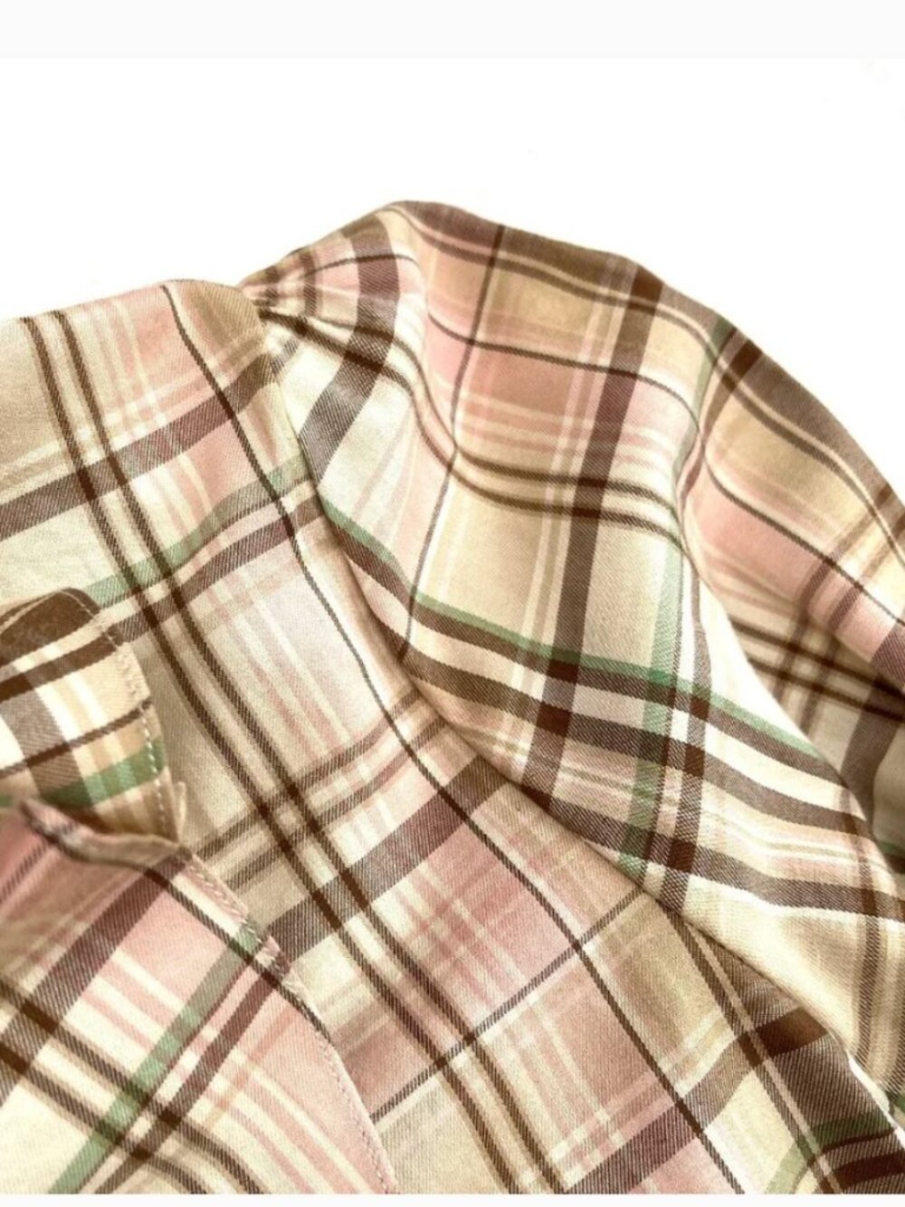 NWT RL Ruffled Plaid button down Ruffled fitted Shirt MP - Picture 8 of 12